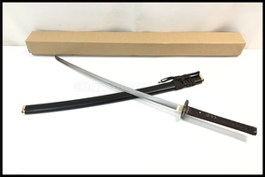 東京)メーカー不明 居合練習刀 獅子牡丹鍔 98cm