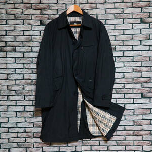 美品 クリーニング済 BURBERRY BLACK LABEL ナイロンコート メンズ サイズL バーバリー ブラックレーベル