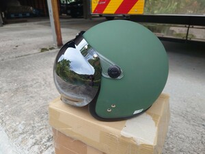 ジェットヘルメット バブル ミラー シールド