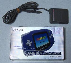  Game Boy Advance violet initial model body & exclusive use AC adaptor set used *