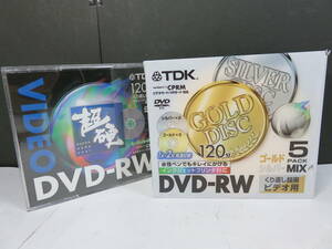 Неиспользованный ■ TDK "DVD-RW 5 Pack" для повторной записи видео 120 минут + "Super Hard" 1 набор пакетов