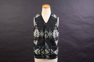 5110 CALEE キャリー ベスト CL-16AW046 NATIVE PATTERN BEACH TYPE VEST ネイティブ ビーチタイプ ベスト カジュアルベスト 総柄 Mサイズ