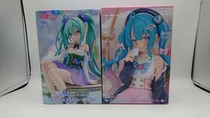 【未開封品・開封品・箱ダメージ有り】：初音ミク VOCALOID ぬーどるストッパーフィギュア 2種セット 朝顔 恋するセーラー服 (20231116)