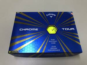 新品 キャロウェイ クロムツアー Callaway CHROME TOUR ゴルフボール イエロー 1ダース 日本仕様 2016モデル クロムソフト