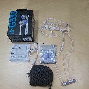 AZY011 Logicool G G333 ゲーミングイヤホン 有線 イヤホン ホワイト インライン マイク 3.5mm USB-C G333-WH 国内正規品