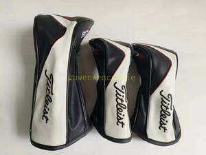 Titleist ★ウッド用カバー★1W・3W・5W 3点セット★黒白