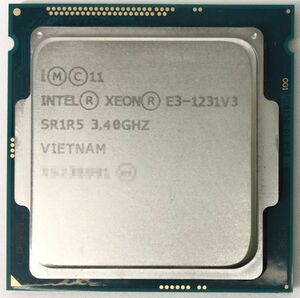 XEON E3-1231 V3 ×1枚 Intel CPU 3.40GHz SR1R5 4コア 8スレッド ソケット FCLGA1150 サーバー用 BIOS起動確認済【中古】【送料無料】