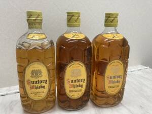 F6438 1000円～ 未開栓 古酒 SUNTORY WHISKY サントリー ウイスキー角瓶 角 3本セット