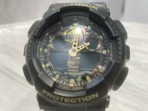 S4892 CASIO カシオ G-SHOCK ジーショック GA-100CF 5081 アナデジ 迷彩柄文字盤 メンズ 腕時計 動作未確認_画像4