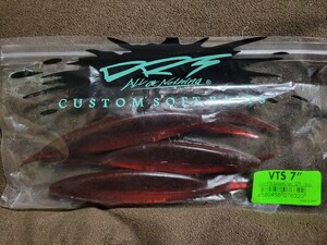 ★DRT★CUSTOM SOFT BAITS VTS 7” Color #08 Escape Craw 開封済未使用品3本 ジグヘッド ボトムジャーク division ソフトジャークベイト