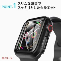 送料300円(税込)■st660■(0722)Apple Watchケース 9H硬度強化フィルム 40mm シルバー 130点【シンオク】_画像3