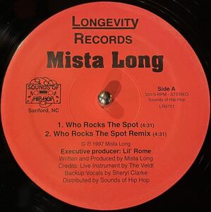 【US盤/HIPHOP/12】Mista Long Who Rocks The Spot / 試聴検品済