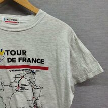 K180 LE TOUR 半袖 Tシャツ M ライトグレー ツールドフランス 自転車 ロードレース 大会 サイクル 古着 オールド ヴィンテージ_画像3