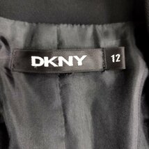 K237 DKNY テーラード ジャケット 12 ブラック 1B 無地 シンプル オフィス カジュアル ディーケーエヌワイ ダナキャラン ニューヨーク_画像7