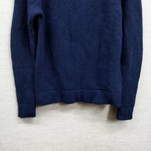 K345 HELLY HANSEN 長袖 ニット WL ブルー LIFA WOOL SWEATER 片畦 リブ 編み ランバージャック仕様 アウトドア タウン ヘリーハンセン_画像5