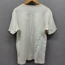 K486 Paul Smith ポールスミス Tシャツ 半袖 カットソー ヘンリーネック コットン メンズ ホワイト サイズ L オールシーズン_画像6