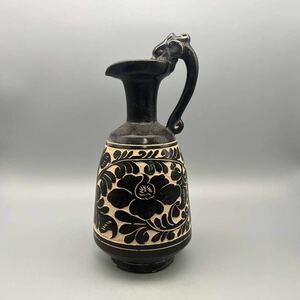 中国美術 宋時代 水入 花瓶 酒器 古玩 紋花 高さ29cm
