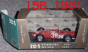 124 1/43 Ferrari 156 38 number car 1961 F1 Blum BRUMM Ferrari