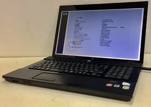 KK2202YO【通電〇BIOS○】HP ProBook 4710s CPU:Intel(R) Celeron(R)Dual-Core CPU T3000 @ 1.80GHz HDD:なし メモリ:4GB N