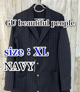 【送料無料・新品】GU × beautiful people カバーオール ネイビー XL　ジーユー　ビューティフルピープル