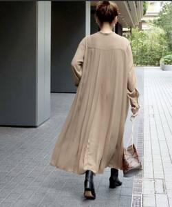  tag equipped JOURNAL STANDARD back pleat OP One-piece Journal Standard not yet have on beige long One-piece 2021SS