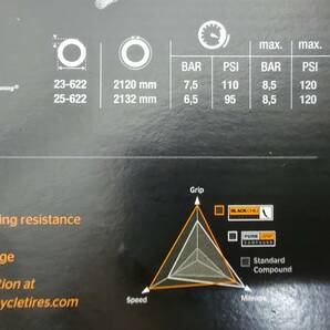 Continental Grand Prix ATTACK＆FORCE 3 コンチネンタル グランプリ アタック＆フォース 3 WO 23C/25C ブラック 未使用/2本セットの画像8