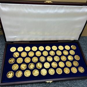 【99721】都道府県メダルコレクション 愛蔵版 メダルセット ケース付き 999 SILVER 