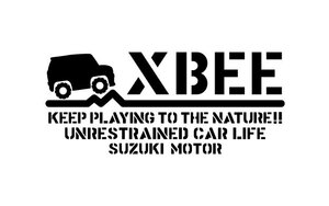 ステンシルステッカー『クロスビーでお出掛け!!XBEE☆SUZUKI』左右対称OK☆世田谷ベース☆アウトドア☆GO OUT☆キャンプ