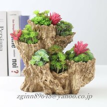 鉢 植木鉢 多肉植物 寄せ植え 流木調 かわいい 装飾 フラワーポット ガーデンポット 観葉植物 屋内 プランター ガーデン おしゃれ 置物_画像1