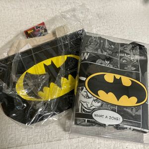 e60-60 未使用 バットマングッズ まとめて マチ付コットンバッグ ビニールバッグ トートバッグ 手提げカバン BATMAN アメコミ こうもり