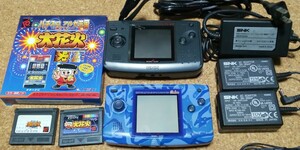 ネオジオポケットカラー、ドリームキャスト接続ケーブルアダプターとソフトなどジャンク現状品 NEOGEO POCKET COLOR SNK ネオジオポケット