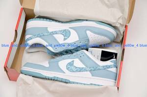 ■新品 国内正規品 黒タグ付き 27.5cm Nike WMNS Dunk Low ESS Blue Paisley DH4401-101 US10.5 qs unc ペイズリー