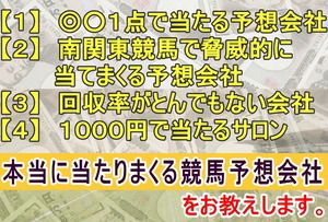 本当に当たりまくる競馬予想会社４選（◎○１点で当てる予想会社、南関東競馬で驚異的な的中率を叩き出す予想会社、他）