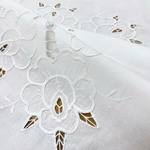 ヴィンテージ レトロ 花柄 カットワーク ドロンワーク 刺繍 テーブルクロス