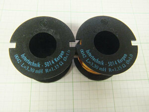 ドイツ☆空芯コイル　LU62-3.30mH/1.00mm R=1.15Ω　（2個）オーディンキャップ