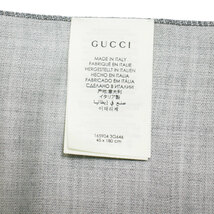 グッチ ストール メンズ レディース GUCCI マフラー スカーフ ショール GG柄 ウール70%/シルク30% グレー 165904 3G646 1400_画像4