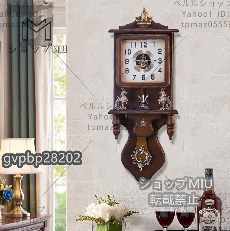 Style traditionnel antique grand-père horloge pendule horloge murale radio-pilotée horloge murale en bois presque silencieuse conception d'engrenage unique faite à la main, Horloge de table, horloge murale, horloge murale, horloge murale, analogique