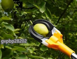 果樹用 果物収穫 ポータブル フルーツピッカー フルーツキャッチャー 伸縮ハンドル付き 伸縮式 1.8m-3m PE アルミ合金製