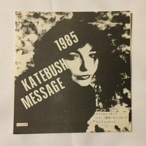 ケイト・ブッシュ / 1985 KATE BUSH MESSAGE ( FC ONLY ) 7 Red Flexi Disc