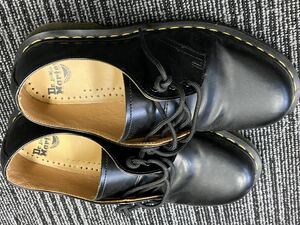 【美品】Dr.Martens ドクターマーチン 1461 3ホール シューズ　レザーシューズ　マットブラック 定番 UK7