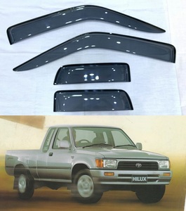 90y-97y TOYOTA トヨタ ハイラックス ピックアップ ドアバイザー ２ドア キャブ サイド バイザー 新品 HILUX 80 90 100 110系