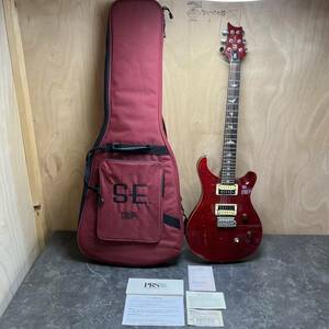 ☆動作品 PRS SE エレキギター Paul Reed Smith ポールリードスミス サンバースト レッド ケース付(中古品/現状品/保管品)☆