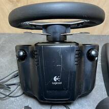 ☆ジャンク品 三点セット Logicool ロジクール G25 Racing wheel レーシングホイール(中古品/現状品/保管品)☆_画像3