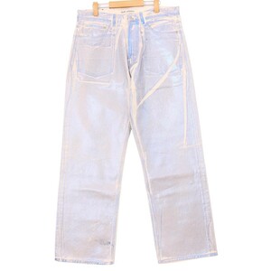 未使用品 OUR LEGACY / THIRD CUT - Blue Foil Denim アワーレガシー メタリックブルー 箔加工 ジッパーフライ デニム パンツ 表記サイズ32