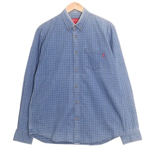 Supreme / Check denim shirt シュプリーム ボタンダウン チェック デニム シャツ 表記サイズL