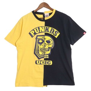 PUNK DRUNKERS パンクドランカーズ ドッキング Tシャツ 半袖 カットソー 表記サイズL