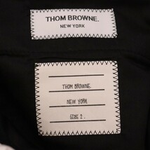 THOM BROWNE トムブラウン 犬 猫 刺繍 チェック ボタンフライ ウール パンツ スラックス 表記サイズ2_画像7