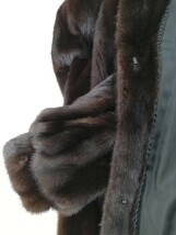 【美品】jindo ファーコート ブラウン WORLDS FINEST DARK RANCK MINK BLACKGLAMA 11号 毛皮 ミンク_画像8