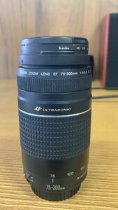 Canon●キャノン●キヤノン●ZOOM LENS EF 75-300mm●1:4-5.6 III●AF●MF●1.5m/4.9ft●一眼レフカメラレンズ●動作確認しておりません。