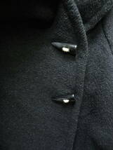 全国送料無料 セポ Cepo レディース 黒色 ウール混素材 ボリュームネック襟 トグルボタン 冬物 ショートコート M サイズ _画像6